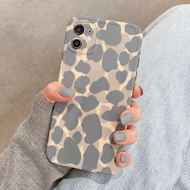 Leopard Print Silicone Soft Phone Case Back Cover for iPhone