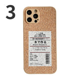 Luxury Cork Wood Environmental Friendly Breathable Shockproof Soft iPhone Case