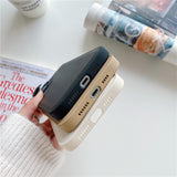 Fashion Leather Texture Camera Lens Protection Shockproof Soft iPhone Case