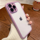 Solid Color Shockproof Bumper Clear Soft iPhone Case