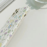 Cute Flower Floral PU Leather Soft iPhone Case