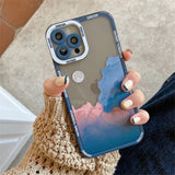 Aesthetics Retro Moon Night Cloud Camera Lens Protection Shockproof Soft iPhone Case