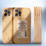 Luxury Cork Wood Environmental Friendly Breathable Shockproof Soft iPhone Case