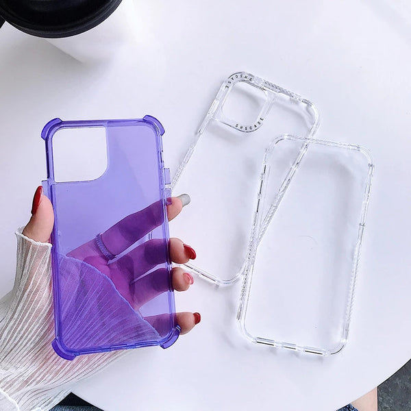 Candy Color Shockproof Bumper Soft Phone Case Back Cover for iPhone