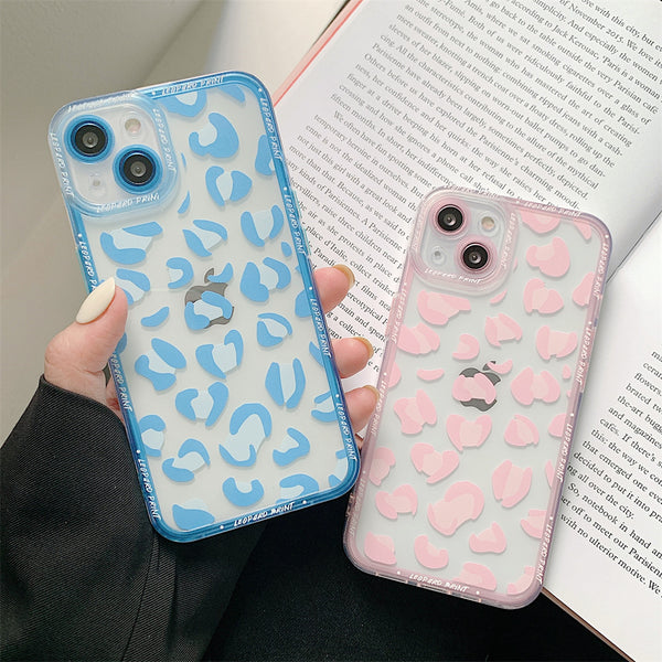 Leopard Transparent Soft Phone Case Back Cover for iPhone