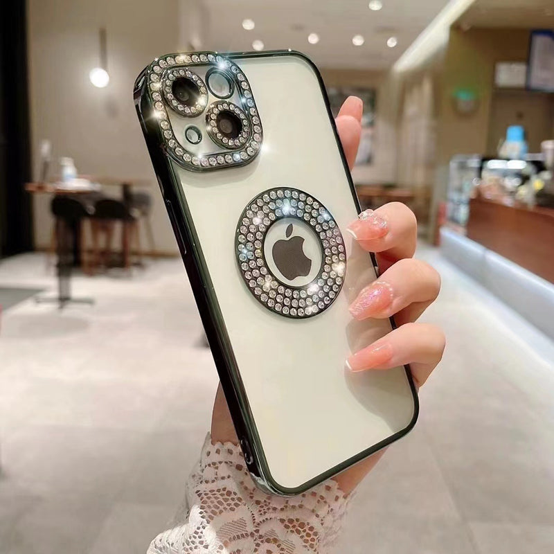 Fashion Glitter Diamond Camera Lens Protective Shockproof Soft iPhone Case