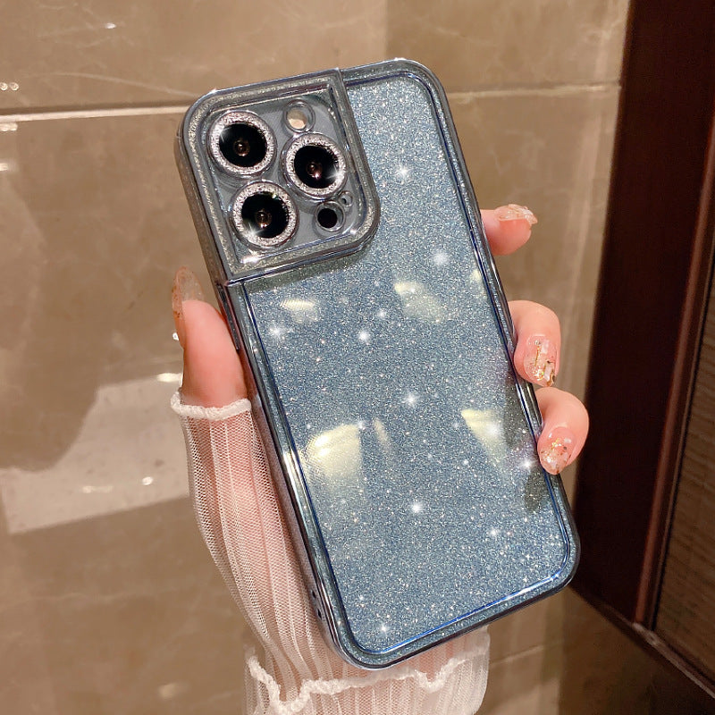 Fashion Glitter Camera Lens Protective Shockproof Soft iPhone Case