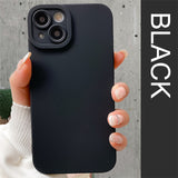 Solid Color Camera Lens Protection Shockproof Silicone Soft iPhone Case