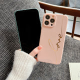 Simple Laser Love Letter Soft iPhone Case