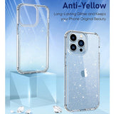 Luxury Shiny Glitter Four-Corners Shockproof Protection Clear Soft iPhone Case