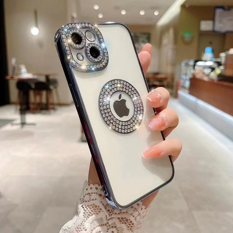 Fashion Glitter Diamond Camera Lens Protective Shockproof Soft iPhone Case