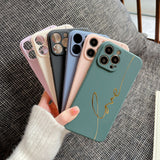 Simple Laser Love Letter Soft iPhone Case