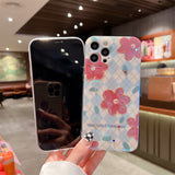 Blue-ray Flower Diamend Shockproof Soft iPhone Case