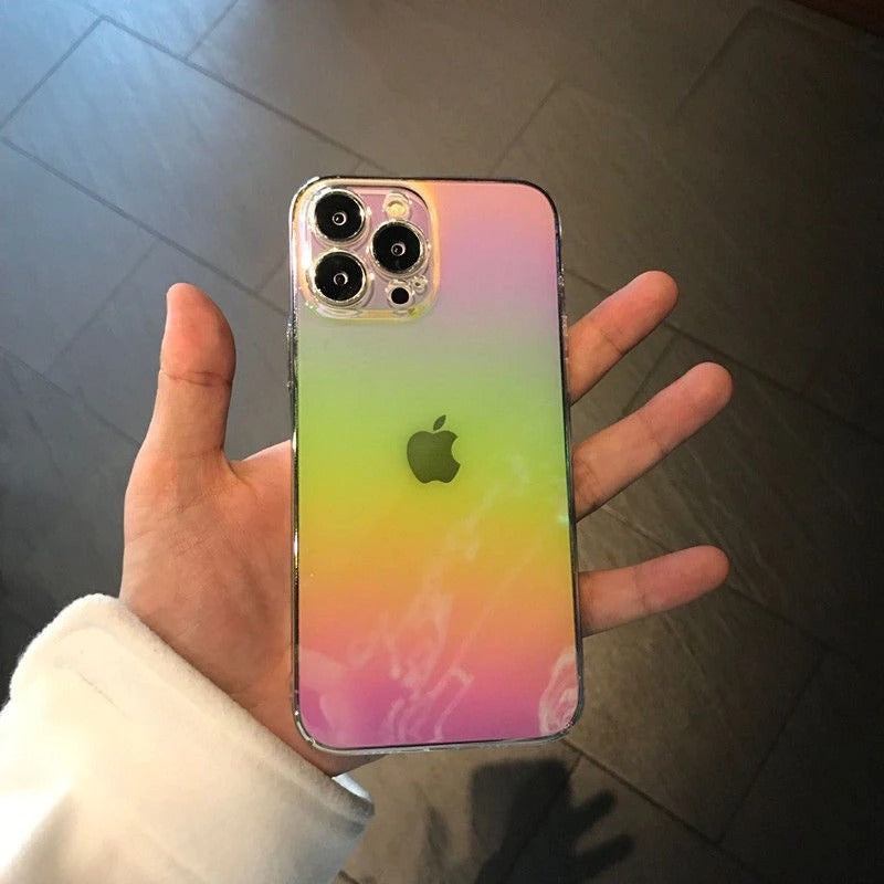 Luxury Rainbow Laser Aurora Soft iPhone Case