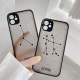 Twelve Constellations Hard PC Phone Case Back Cover for iPhone