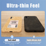 Luxury Cork Wood Environmental Friendly Breathable Shockproof Soft iPhone Case