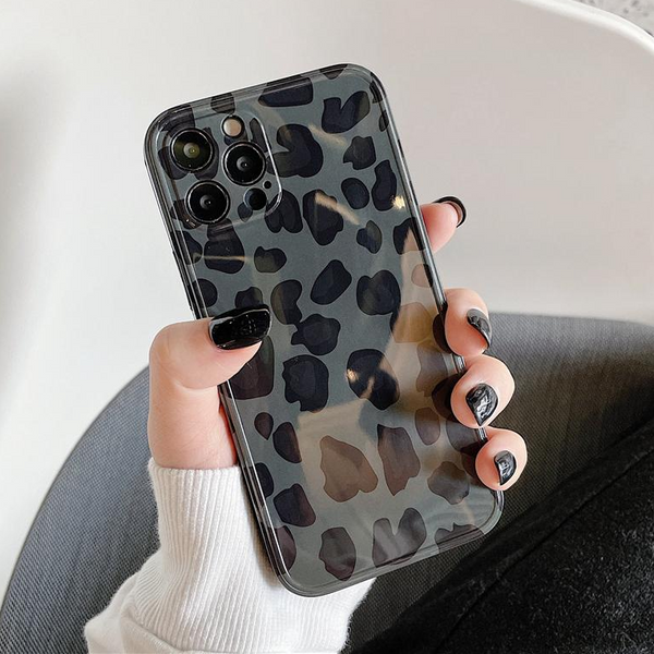 Cheetah Leopard Print Silicone Soft Phone Case Back Cover for iPhone