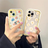 Sweet Daisy Flower Painting Shockproof Clear Soft iPhone Case