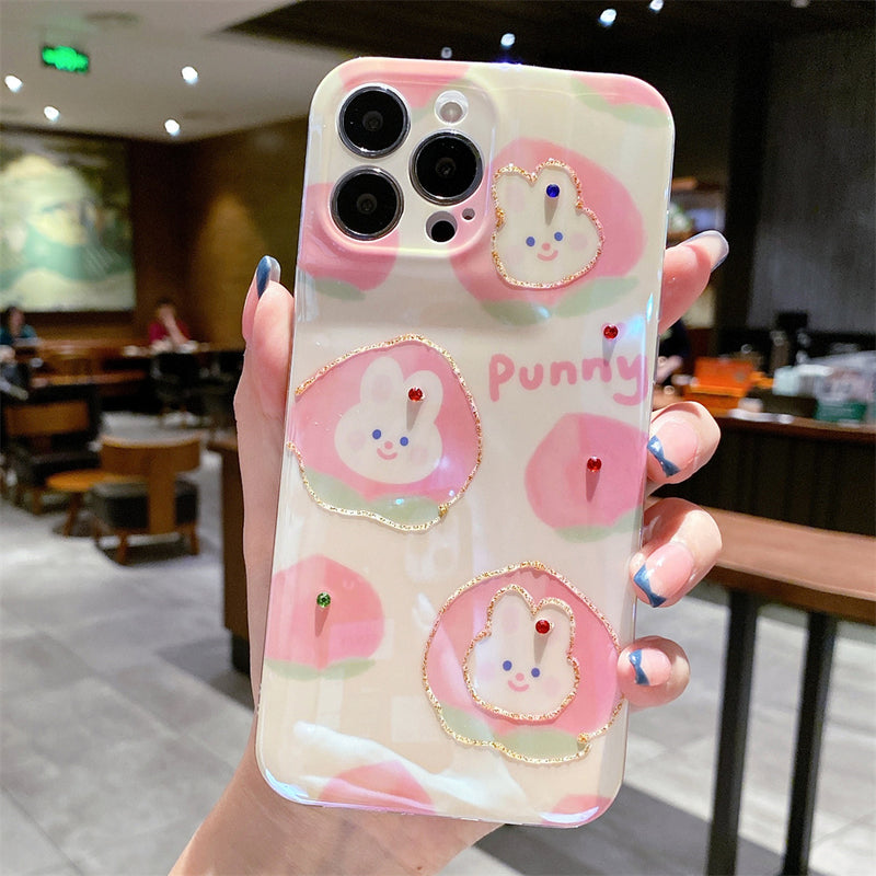 Cute Cartoon Loveheart Soft Silicone iPhone Case