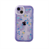 Cute Flower Painting Shockproof Clear Soft iPhone Case