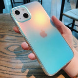 Luxury Matte Laser Aurora Shockproof Soft iPhone Case