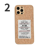 Luxury Cork Wood Environmental Friendly Breathable Shockproof Soft iPhone Case