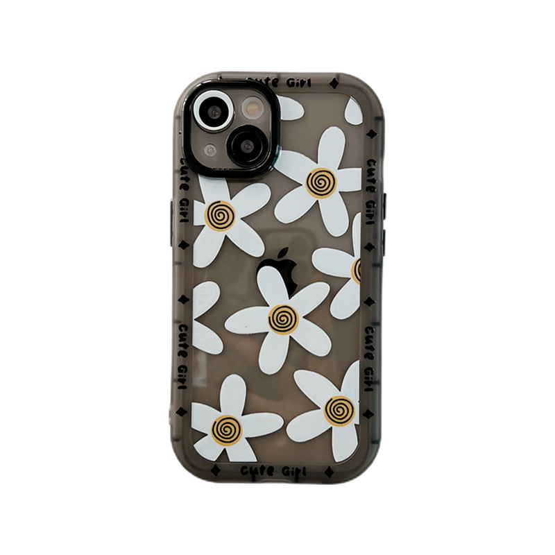 Daisy Painting Shockproof Clear Soft iPhone Case