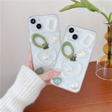 3D Pearl Silicone Soft iPhone Case