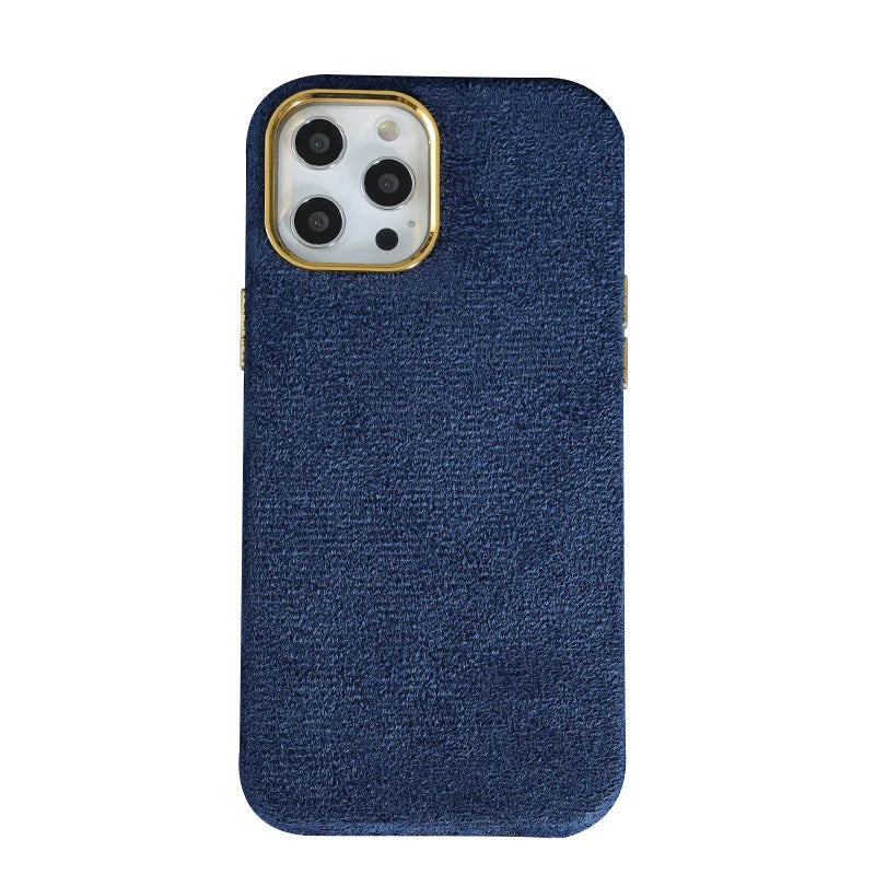 Solid Color Plush Furry Fluffy Soft iPhone Case