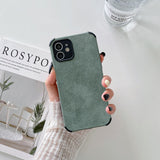 Lambskin Leather Camera Lens Protection Shockproof Silicone Soft iPhone Case