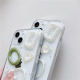 3D Pearl Silicone Soft iPhone Case