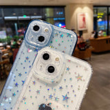 Luxury Glitter Star Clear iPhone Case