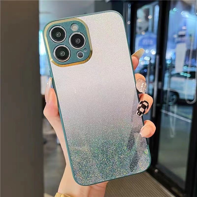 Luxury Gradient Glitter Silicone Shockproof Soft iPhone Case