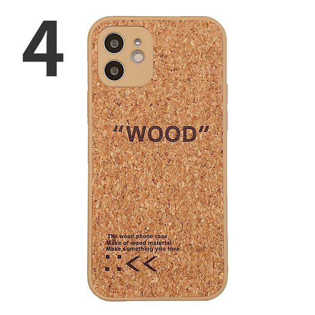 Luxury Cork Wood Environmental Friendly Breathable Shockproof Soft iPhone Case