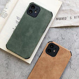 Lambskin Leather Camera Lens Protection Shockproof Silicone Soft iPhone Case