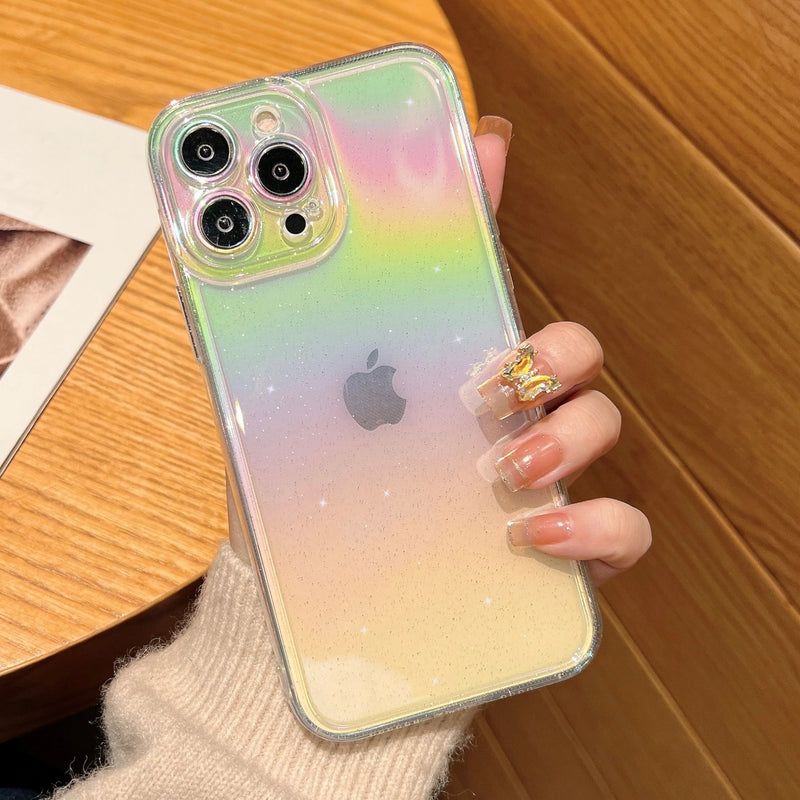 Glitter Colorful Clear Soft iPhone Case