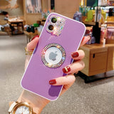 Luxury Bling Glitter Diamond Crystal Camera Lens Protection Leather Soft iPhone Case