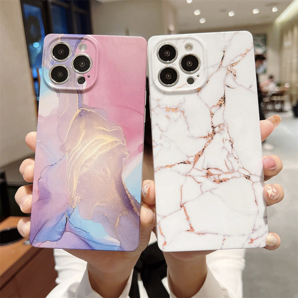 Marble Square Silicone iPhone Case