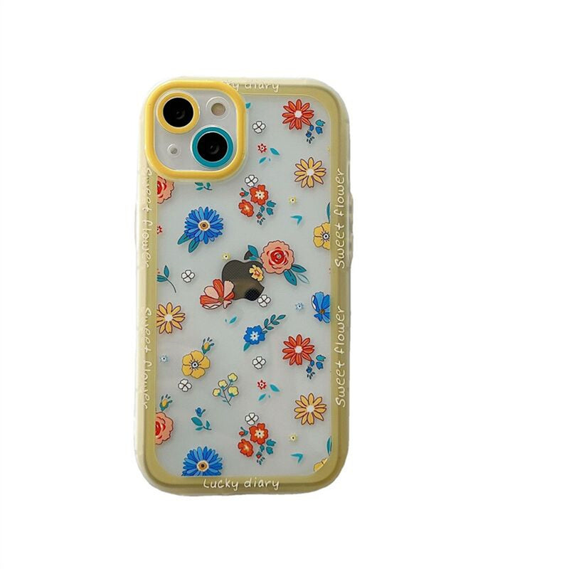 Sweet Daisy Flower Painting Shockproof Clear Soft iPhone Case