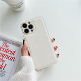 Fashion Leather Texture Camera Lens Protection Shockproof Soft iPhone Case