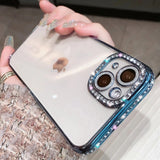 Luxury Plating Glitter Diamond Transparent Soft iPhone Case