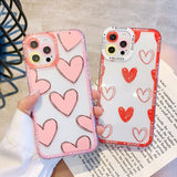 Cute Love Heart Camera Lens Protective Shockproof Bumper Soft iPhone Case