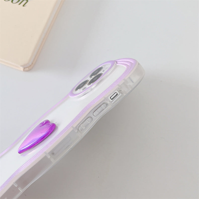 Cute Loveheart Soft Silicone iPhone Case