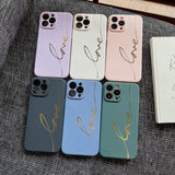 Simple Laser Love Letter Soft iPhone Case