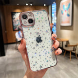 Luxury Glitter Plating Star Clear iPhone Case