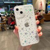 Luxury Glitter Star Clear iPhone Case