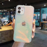 Luxury Matte Laser Aurora Shockproof Soft iPhone Case