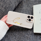 Simple Laser Love Letter Soft iPhone Case