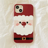 Christmas Cartoon Deer Snowman iPhone Case