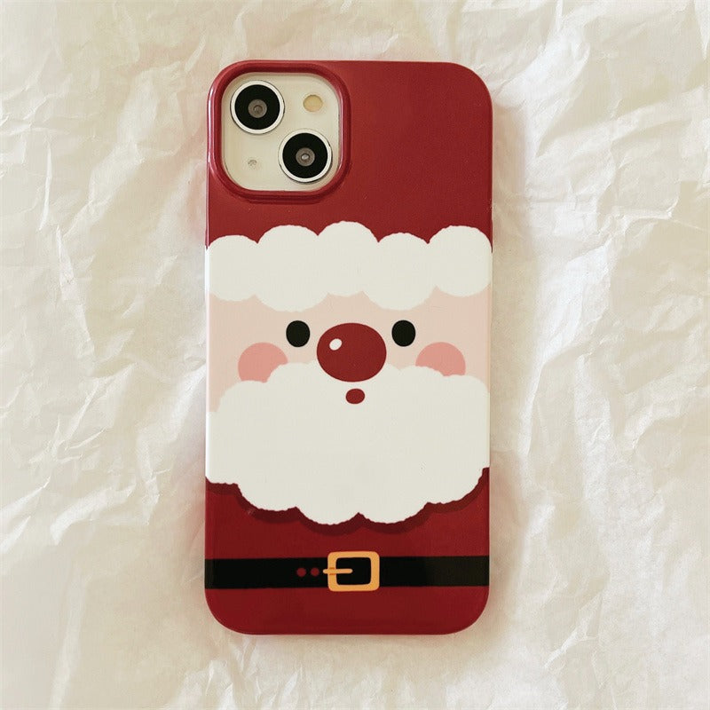 Christmas Cartoon Deer Snowman iPhone Case